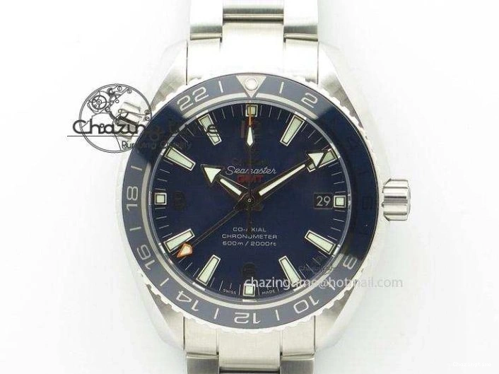 0412 Planet Ocean Master Chronometer Chrono SS OM 1:1 Best Edition Gray Dial On SS Bracelet A Reliable 8180